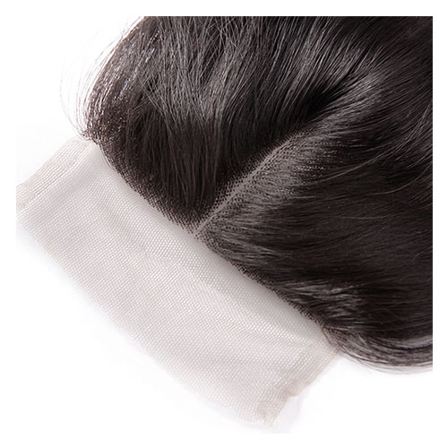 Sluiting Maleisische Body Wave Vetersluiting Midden Deel Remy Menselijk Haar Natuurlijke Kleur Gratis Verzending