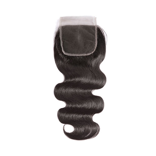 Sluiting Maleisische Body Wave Vetersluiting Midden Deel Remy Menselijk Haar Natuurlijke Kleur Gratis Verzending