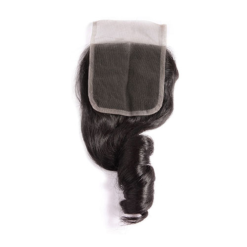 Vetersluiting Braziliaanse Losse Golf Remy Haar Natuurlijke Kleur 100% Menselijk Haar 4 ''x 4'' gratis Verzending