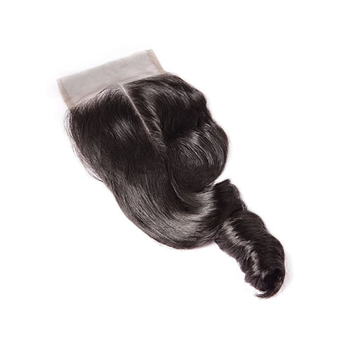 Vetersluiting Braziliaanse Losse Golf Remy Haar Natuurlijke Kleur 100% Menselijk Haar 4 ''x 4'' gratis Verzending
