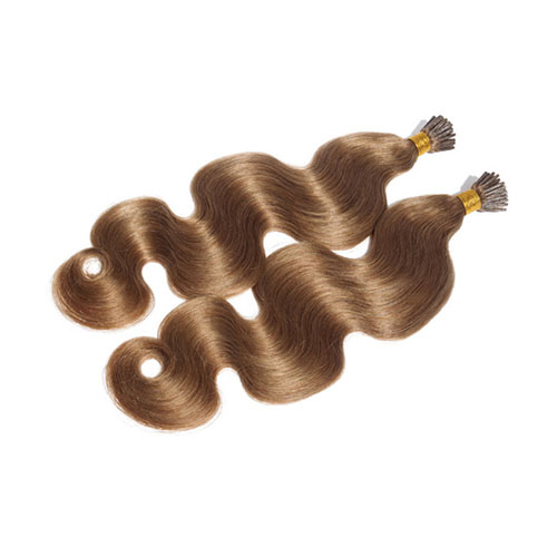 100 g/partij 100 s Pre-gebonden Fusie i-tip Hair Extensions 18 "-24" Remy keratine Human Body Wave Haar Natuurlijke Menselijk Haar