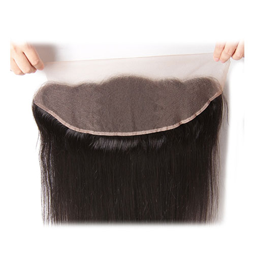 Icenu Serie Remy Haar Maleisische Steil Haar Kant Frontale 13 "x 4" Oor tot Oor Frontale sluiting Zwitserse Kant Menselijk Haar