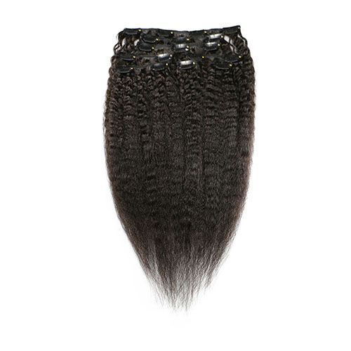 Haar Braziliaanse Remy Kinky Straight Haar Clip In Human Hair Extensions Natuurlijke Kleur 8 Stuks/set Volledige Hoofd Sets 120G